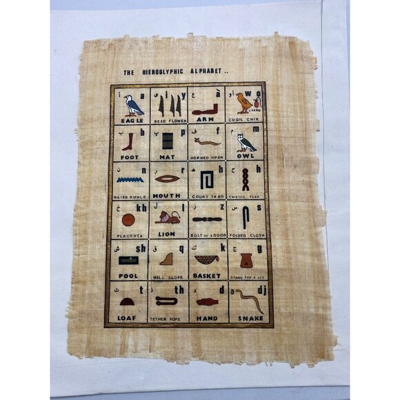 Papyrus Art Hieroglyphic Alphabet By Ani Papyrus - Picture 1 of 9